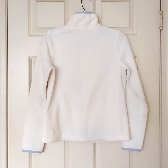 Old Navy Woman's High neck fleece jacket with front zip pockets & color trim. - Picture 2 of 4